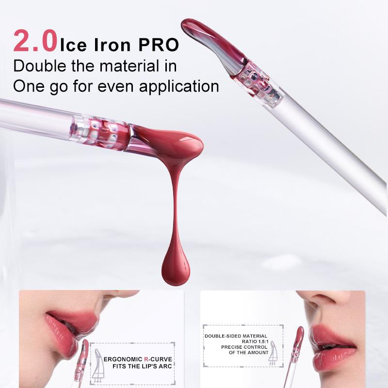 Judydoll Ice Watery Lip Gloss - Long-Lasting, Transfer-Proof Lip Stain with Metal Applicator, Waterproof and Moisturizing Formula, Perfect for Makeup Enthusiasts and Mother's Day Gifts