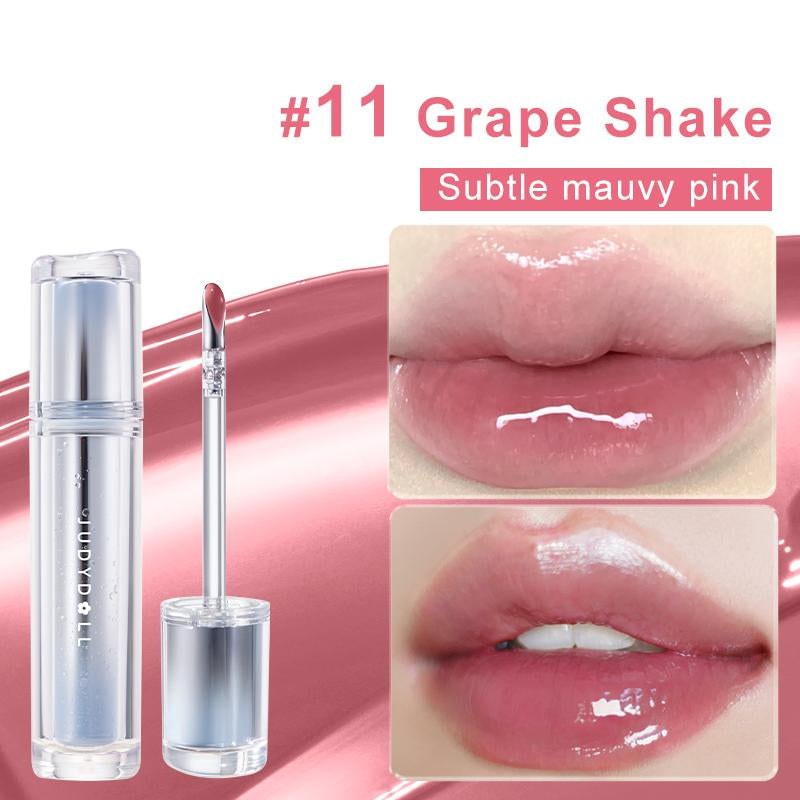 Judydoll Ice Watery Lip Gloss - Long-Lasting, Transfer-Proof Lip Stain with Metal Applicator, Waterproof and Moisturizing Formula, Perfect for Makeup Enthusiasts and Mother's Day Gifts