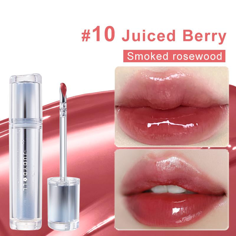 Judydoll Ice Watery Lip Gloss - Long-Lasting, Transfer-Proof Lip Stain with Metal Applicator, Waterproof and Moisturizing Formula, Perfect for Makeup Enthusiasts and Mother's Day Gifts