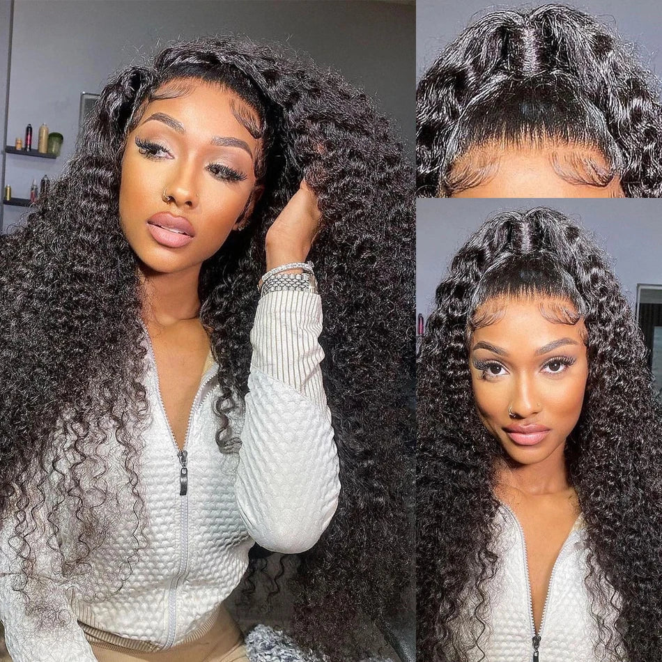 Get Gorgeous with Our 250 Density Deep Wave Lace Front Wig - 100% Human Hair, Perfect for Any Occasion! 🌊✨