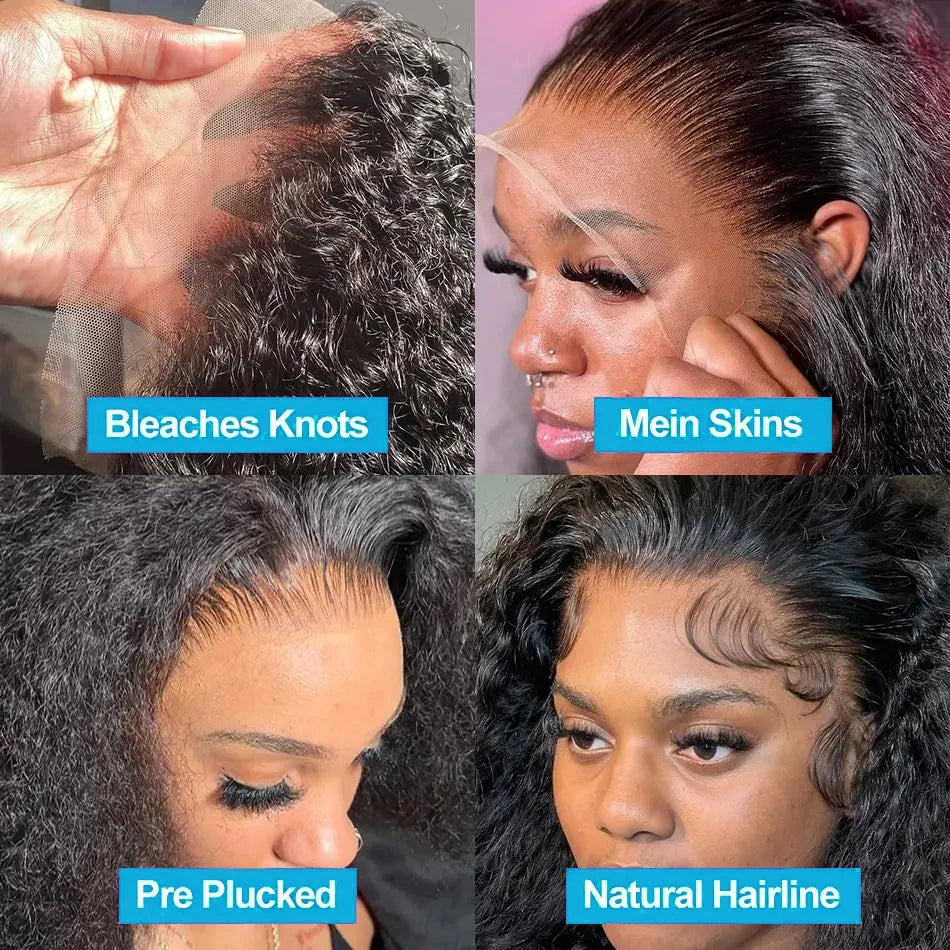 Get Gorgeous with Our 250 Density Deep Wave Lace Front Wig - 100% Human Hair, Perfect for Any Occasion! 🌊✨