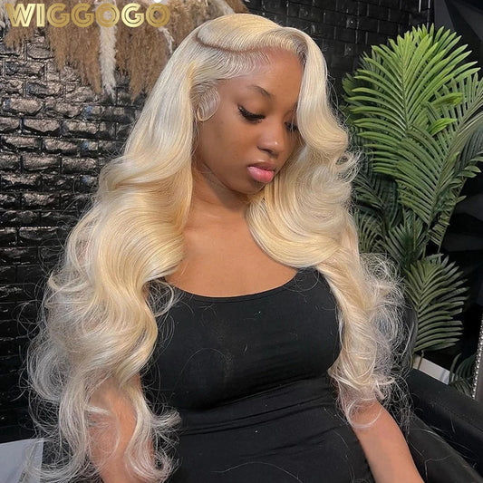 Get the Perfect Look with Our Stunning Blonde Body Wave Lace Front Wig! 💁‍♀️✨ #HumanHair #WigGoals #613Blonde