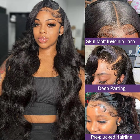 Get Gorgeous with Our 30-40 Inch Body Wave Human Hair Wigs! 💁‍♀️✨ Perfect 13X6 HD Lace Frontal & 5X5 Lace Closure Options! #HairGoals #WigLife